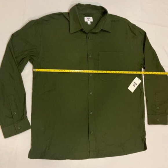 Mode of One Men's Relaxed-Fit Flannel Wovens Shirt Wild Ivy Size M - Picture 9 of 9